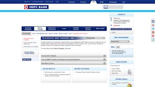 International Wire Transfers | HDFC Bank - Online Wire Transfer ...