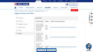 Regalia ForexPlus Card Offers - HDFC Bank