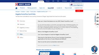Regalia ForexPlus Card FAQs - Get Answer to all your ... - HDFC Bank