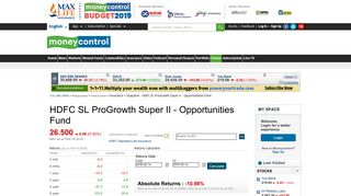 HDFC SL ProGrowth Super II - Opportunities Fund: Latest HDFC SL ...