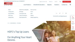 Top up loans - HDFC Ltd