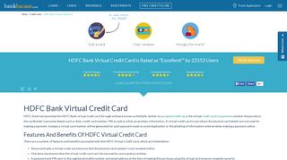 HDFC Bank Virtual Credit Card: How to Create | Check Features ...