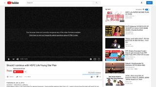 Should I continue with HDFC Life Young Star Plan - YouTube