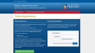 Higher Degree by Research International Applications - University of ...