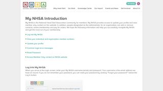My NHSA Introduction | National Head Start Association