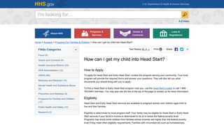 How can I get my child into Head Start? | HHS.gov