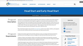 Head Start and Early Head Start | Benefits.gov