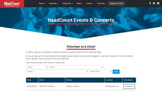HeadCount Events & Concerts - HeadCount