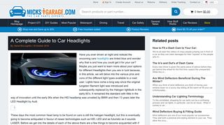 A Complete Guide To Car Headlights | MicksGarage