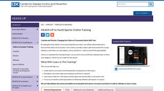 HEADS UP to Youth Sports: Online Training | HEADS UP | CDC Injury ...