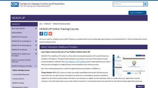 HEADS UP Online Training Courses | HEADS UP | CDC Injury Center
