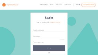 Log in - Headspace