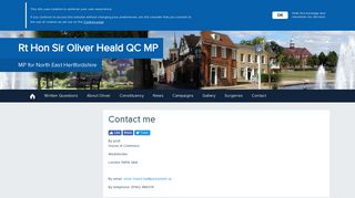 Contact me | Rt Hon Sir Oliver Heald QC MP