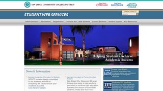 Student Web Services at SDCCD
