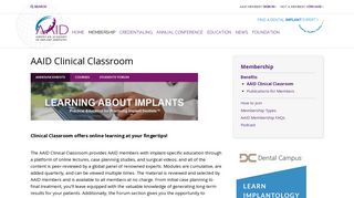 AAID Clinical Classroom — AAID: American Academy of Implant ...