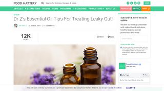 Dr Z's Essential Oil Tips For Treating Leaky Gut! | FOOD MATTERS®