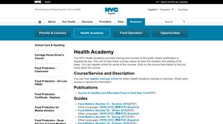 Health Academy - NYC.gov