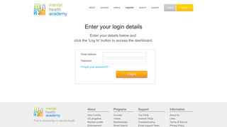 Enter your login details - Mental Health Academy - Convenient ...