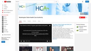Washington State Health Care Authority - YouTube