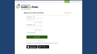 Sign in to your account | Washington Healthplanfinder