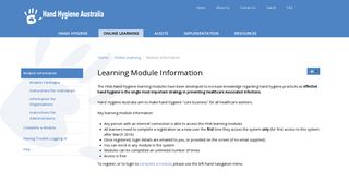 Hand Hygiene Australia | HHA | Online Learning