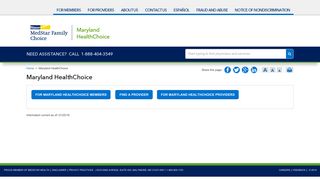 Maryland HealthChoice - MedStar Family Choice