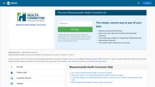 Massachusetts Health Connector: Login, Bill Pay, Customer Service ...