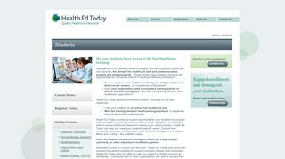 Students - Quality Healthcare Education - Health Ed Today Online ...