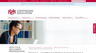Medical Healthcare Online with Health Ed Today | UNM Continuing ...