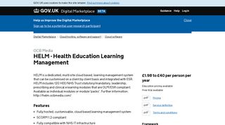 HELM - Health Education Learning Management - Digital Marketplace