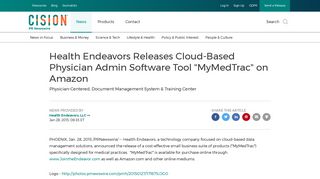 Health Endeavors Releases Cloud-Based Physician Admin Software ...