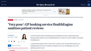 'Very poor': GP booking service HealthEngine sanitises patient reviews
