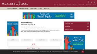 Health Equity : - Mary Ann Liebert, Inc.