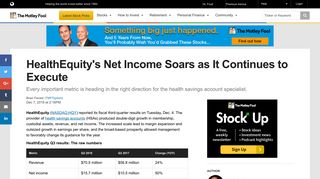 HealthEquity's Net Income Soars as It Continues to Execute -- The ...