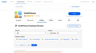 Working at HealthFitness: 177 Reviews | Indeed.com