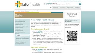 FCHP - Your Fallon Health ID card
