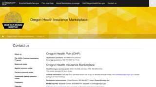 Contact us - Oregon Health Insurance Marketplace - Oregon.gov