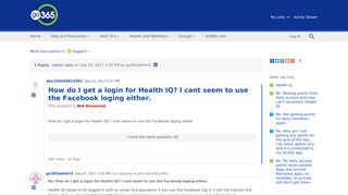 How do I get a login for Health IQ? I cant seem... | Go365 Community