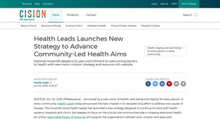 Health Leads Launches New Strategy to Advance Community-Led ...