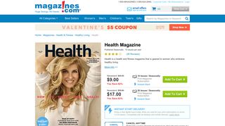 Health Magazine Subscription Discount | Magazines.com