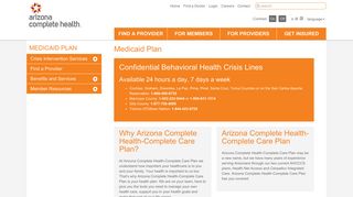 Medicaid Plan | Arizona Complete Health