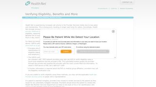 Verifying Eligibility, Benefits and More - Health Net