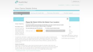 View Claims Details Online - Health Net