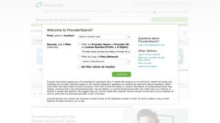 ProviderSearch - Health Net