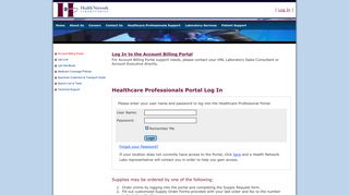 Login to the Healthcare Professionals Portal - Health Network ...