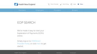 Health New England EOP Search