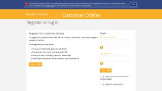 Login | Customer Online | Health-on-Line