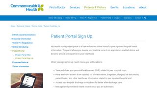 Patient Portal Sign Up - Commonwealth Health