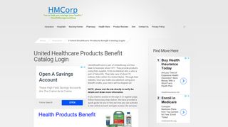 United Healthcare Products Benefit Catalog Login