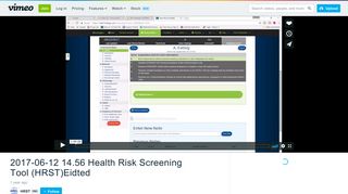 2017-06-12 14.56 Health Risk Screening Tool (HRST)Eidted on Vimeo